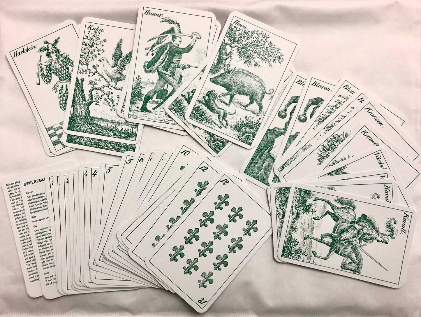 Spelkort/Kortlek Öbergs Kille (Killekort, killekortlek), grön