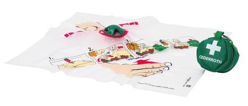 Andningsmask i nyckelring från Cederroth (1925)