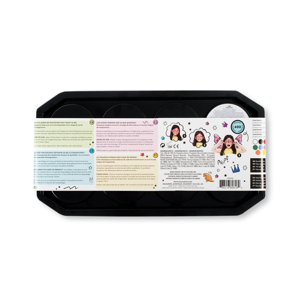 Ansiktsfärg Snazaroo Face Paint 18ml palette, 8 färger/fp