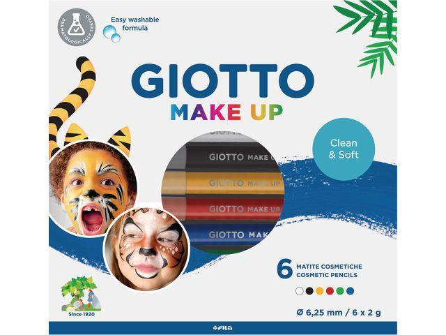 Ansiktsfärg/Teatersminkpenna Giotto Make Up Pencils, 6 färger/fp