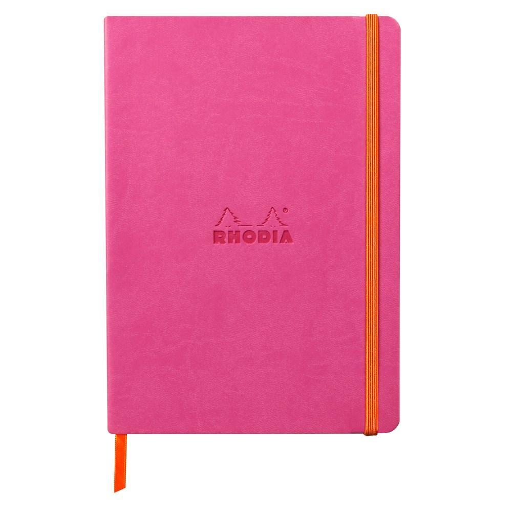 Anteckningsbok Rhodia Rhodiarama Softcover A5 DOT GRID (Prickmönstrat) 90g, 80 blad, Fuchsia