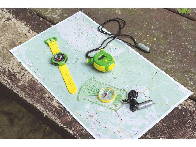 Barnkompass: Kompass till barn, med linjal