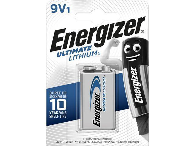Batterier Energizer Ultimate Lithium 9V 9V-9B/L522, 1/fp