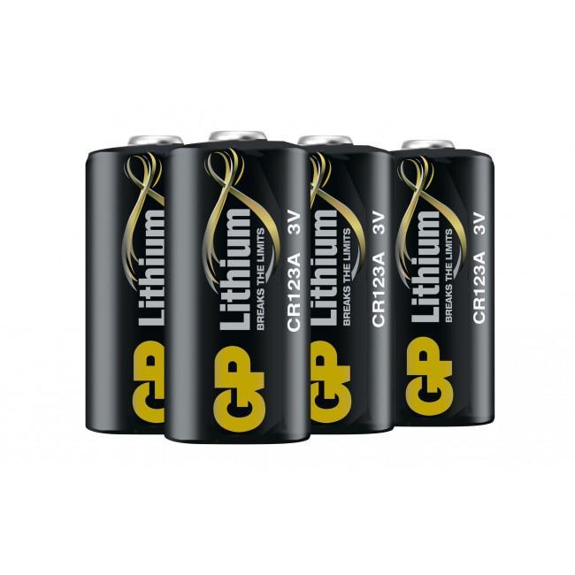 Batterier GP Photo Lithium Pro 3V, 1400mAh, CR123A, 4/fp