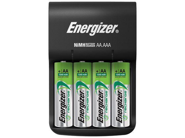 Batteriladdare Energizer Recharge Base (för AA/AAA) + 4 st AA-batterier 1300mAh