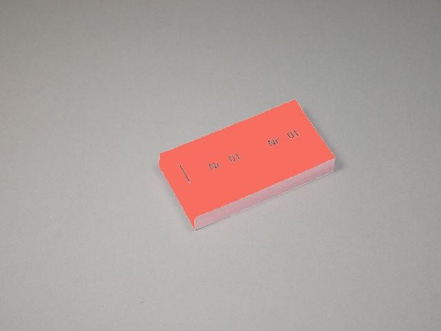 Biljettblock ,1-100, Röd, 1 block/fp