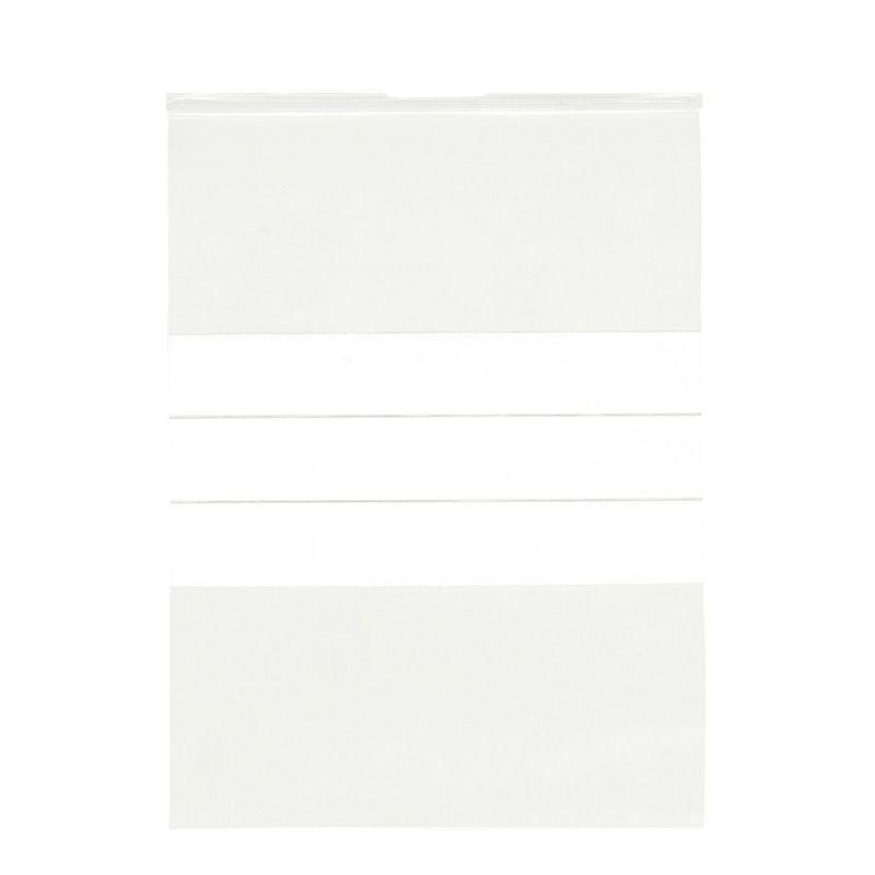 Blixtlåspåsar/Zippåsar 120x170mm, 50 micron, utan hål, med skrivfält 100/fp