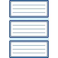 Boketiketter Herma Vario 5798 82x36mm Blå ram, linjerad 18/fp