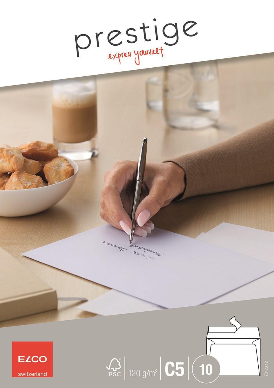 Brevpapper: Elco Prestige Kuvert C5, 10 kuvert/fp