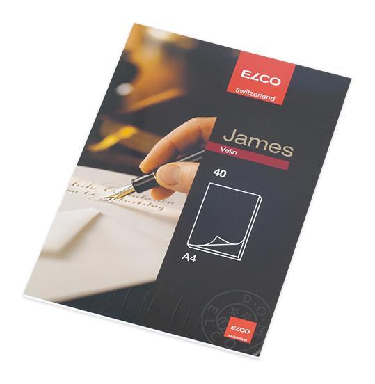 Brevpapper: James Velin Elco Brevblock A4, 40 ark/fp