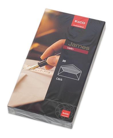 Brevpapper: James Velin Elco Kuvert C65, 20 kuvert/ask
