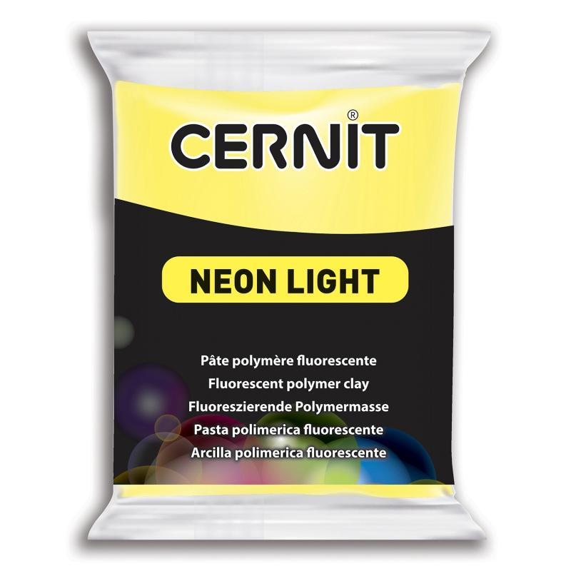 Cernit Neon Light modellera 56 gram, Neongul/Neon Yellow (700)