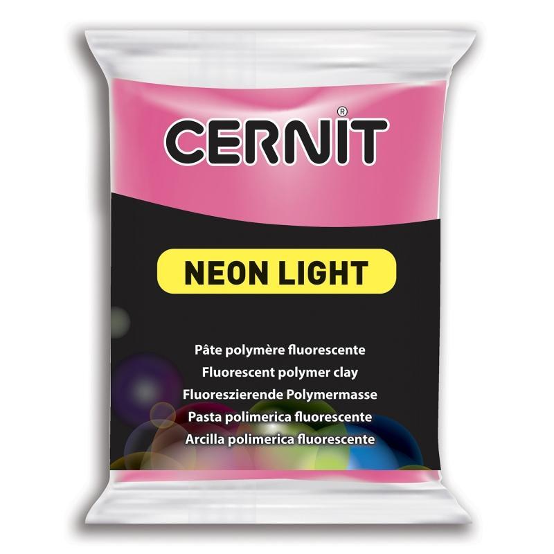 Cernit Neon Light modellera 56 gram, Neonrosa/Neon Fuchsia/Pink (922)