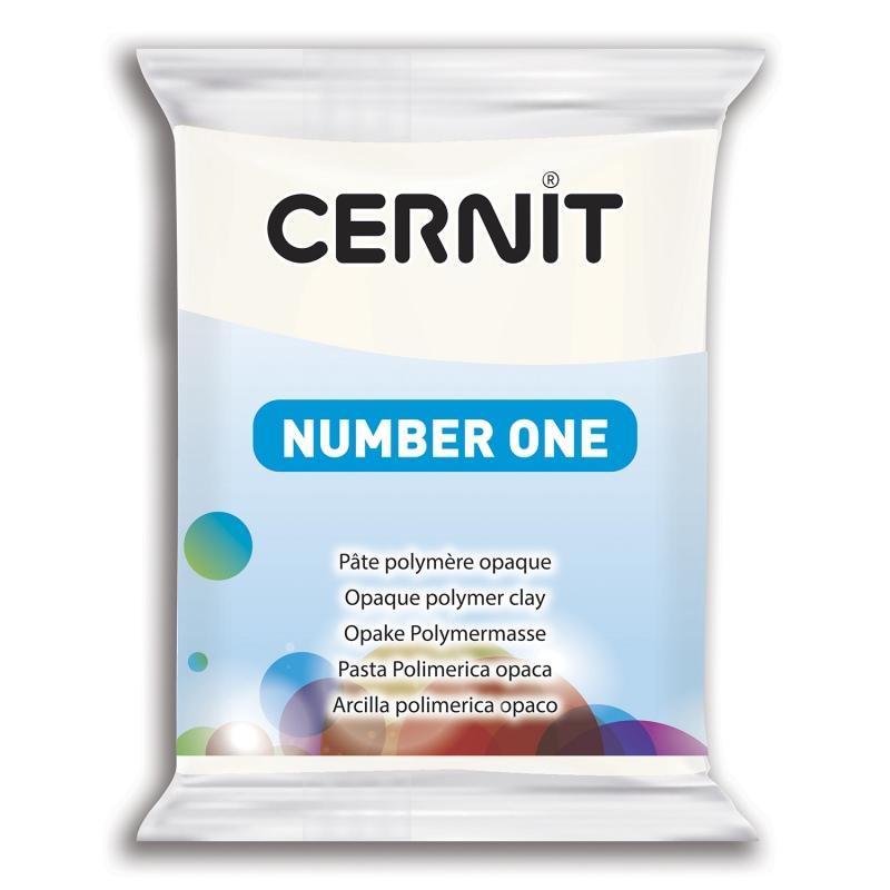 Cernit Number One modellera 56 gram, Vit/Opaque white (027)