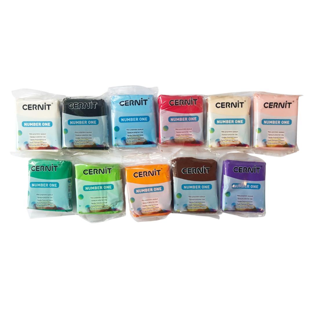 Cernit Number One modellera, Storpack, populära färger, 11 färger x 56 g