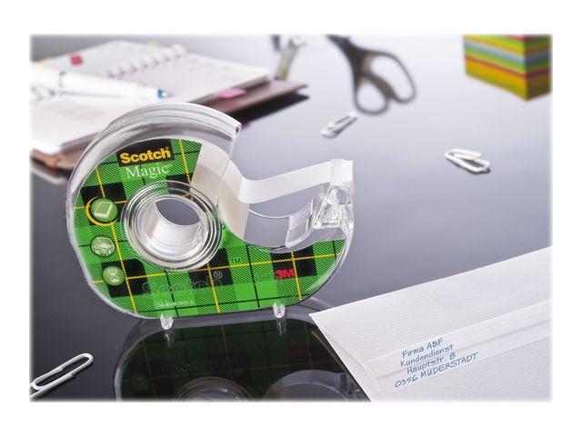 Dokumenttejp Scotch 810 Magic Invisible med hållare (1975D), 15m x 19mm 1/fp
