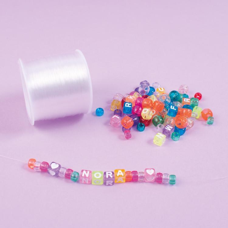 Elastisk tråd/lina, 0,6 mm, 50 meter, Transparent