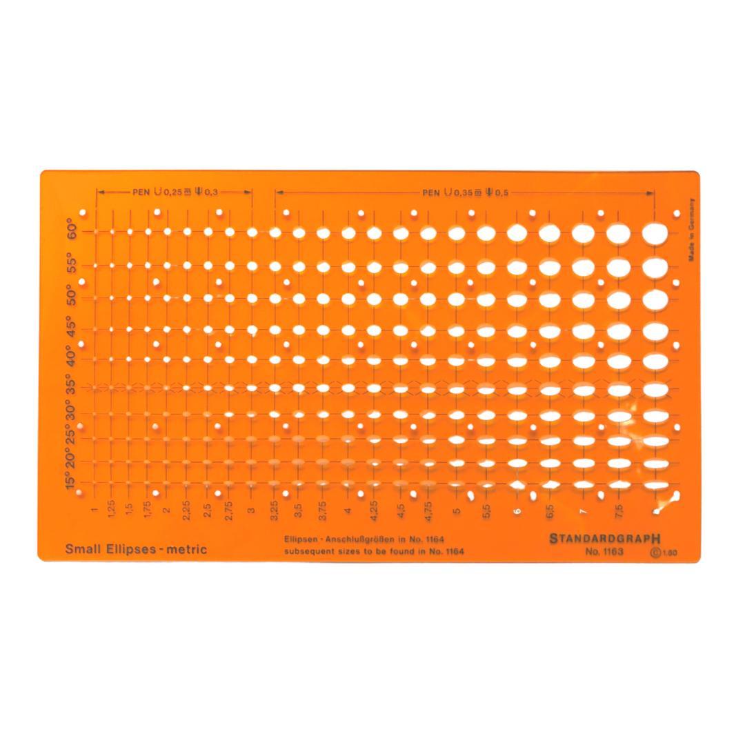 Ellipsmall, mini-ellipsmall, 1-8mm, 15-60 graders vinkel, 230 ellipser (ovalmall)