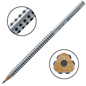 Ergonomisk penna: Blyertspenna Faber-Castell Grip 2001 Grå, HB, 12 pennor/fp