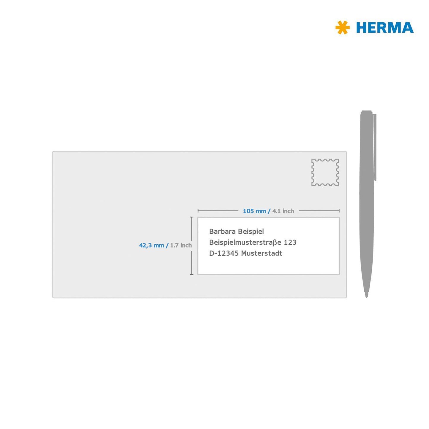 Etikett Herma Special 5058, färgade etiketter, avtagbara, A4, 105x42,3mm, Gul, 20 ark/fp (280 st etiketter)