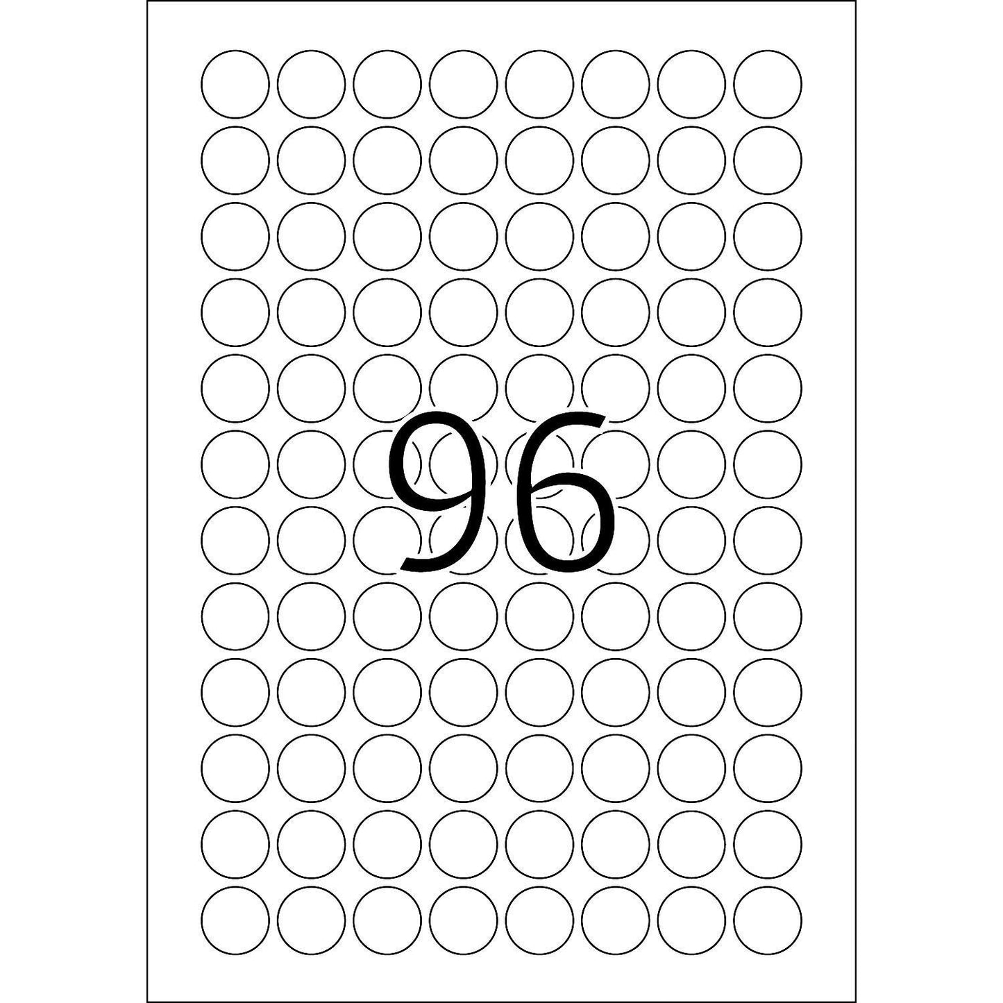 Etiketter Herma Movables 4386 A4 Ø 20mm Rund Vit, avtagbara/flyttbara, 25 ark/fp (2400 st etiketter)