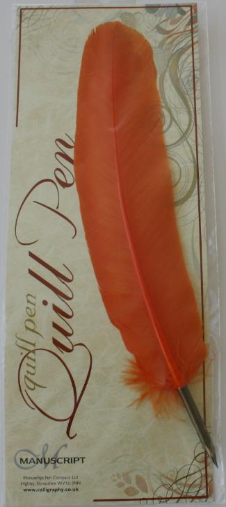 Fjäderpenna/Kalligrafipenna Manuscript Quill Pen Orange