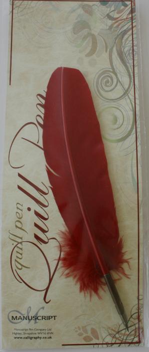 Fjäderpenna/Kalligrafipenna Manuscript Quill Pen Röd