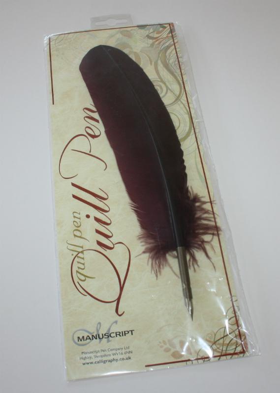 Fjäderpenna/Kalligrafipenna Manuscript Quill Pen Vinröd