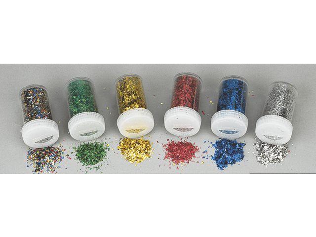 Glitterströssel plast 5 färger/fp + 1 blandad