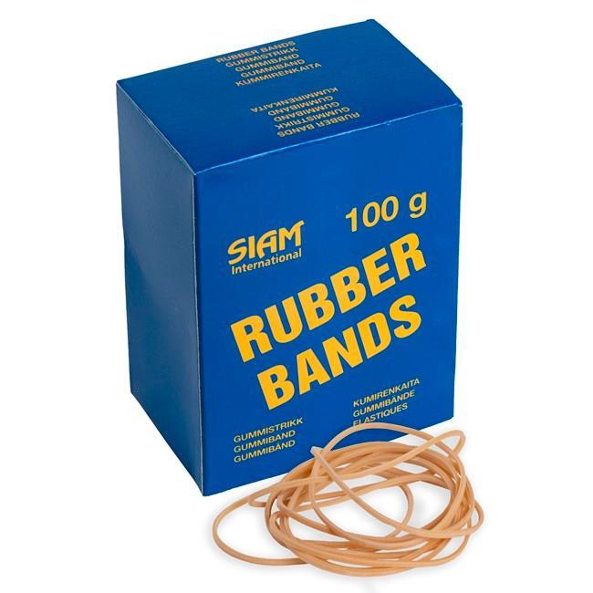 Gummiband nr 18, rågummiband, 75x1,5mm, 100gram/fp