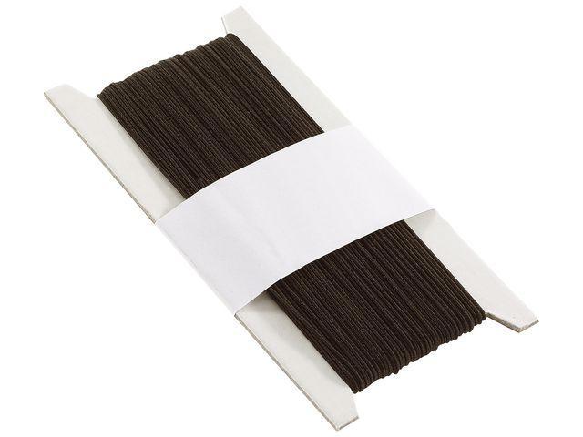 Halsbandssnodd elastisk, 1 mm, 25 meter, Svart