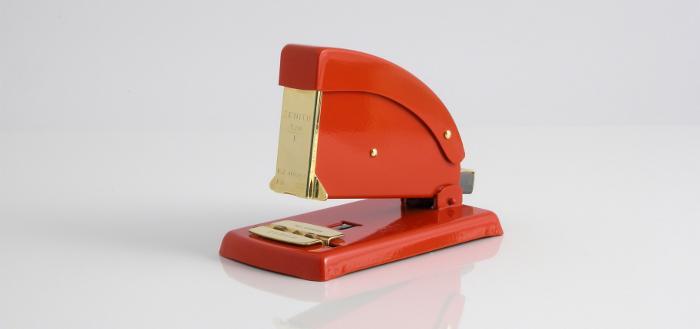 Häftapparat Zenith 520 GOLD, 40 ark, Röd/Guld