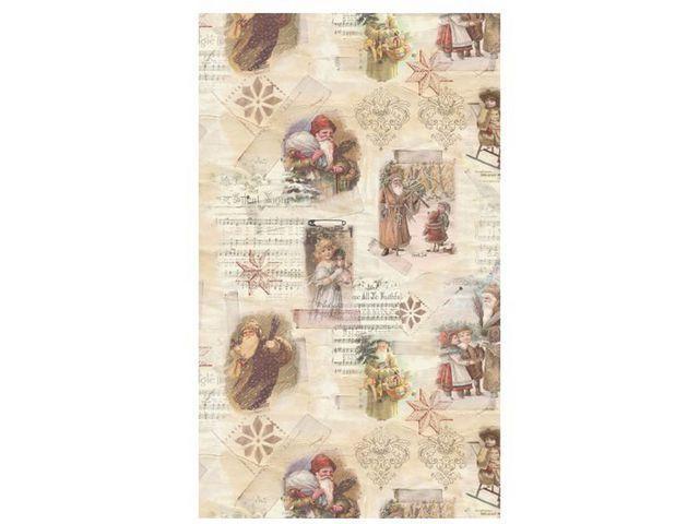 Julpapper/Julklappspapper 57cm x 154m, 80g, Silent night (jultomte och barn), 7 kg, 154 m/rulle