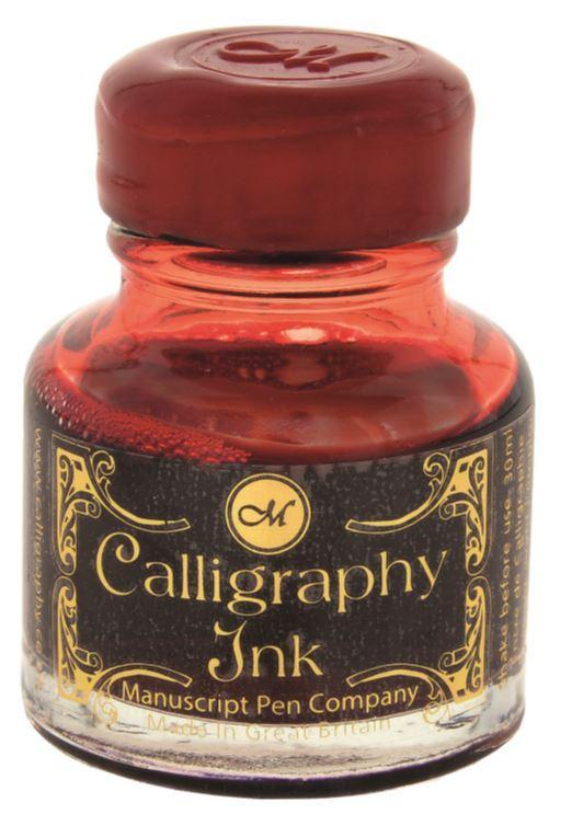 Kalligrafibläck Manuscript Calligraphy Ink, 30ml, Ruby Red (Rubinröd)