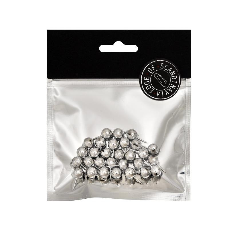 Kartnålar Edge of Scandinavia, 20mm, Ø 10mm, plast, Silver, 30/fp