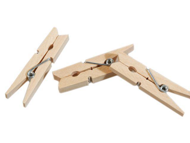 Klädnypor, Miniklädnypor av trä, 2,5cm (25mm), 100/fp