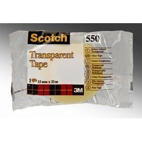 Kontorstejp Scotch 550 66m x 15mm klar 10/fp