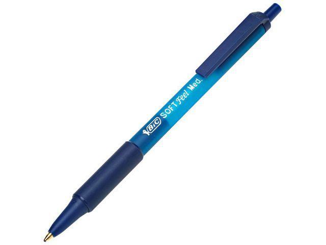Kulpenna Bic SoftFeel Clic Grip Medium (1,0mm) Blå 12/fp