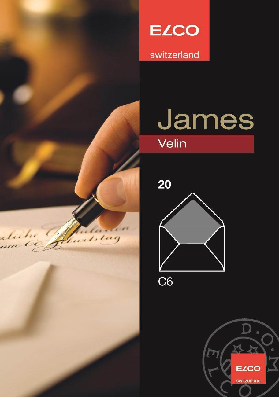 Kuvert: James Velin Elco Kuvert C6, 20 kuvert/ask