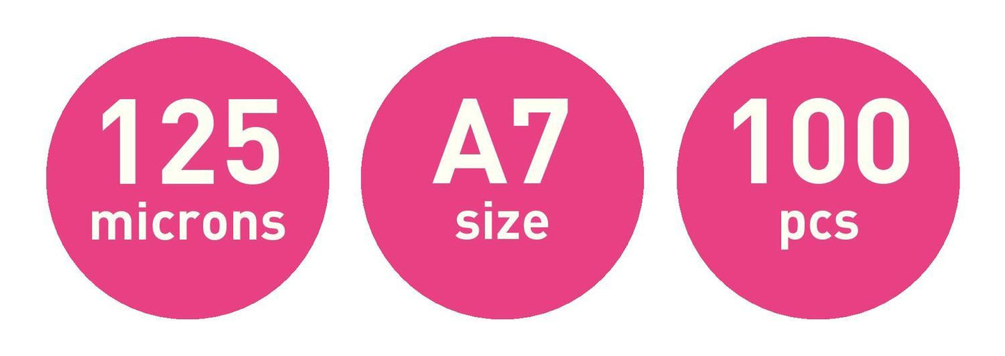 Laminat/Lamineringsficka Leitz 80x111mm, A7-format, 125micron 100/fp