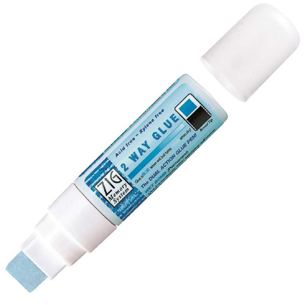 Lim/Limpenna Zig Kuretake, 2 way glue, MSB-30M, 15mm, Broad, chisel, 25 gram (avtagbart/flyttbart/permanent)
