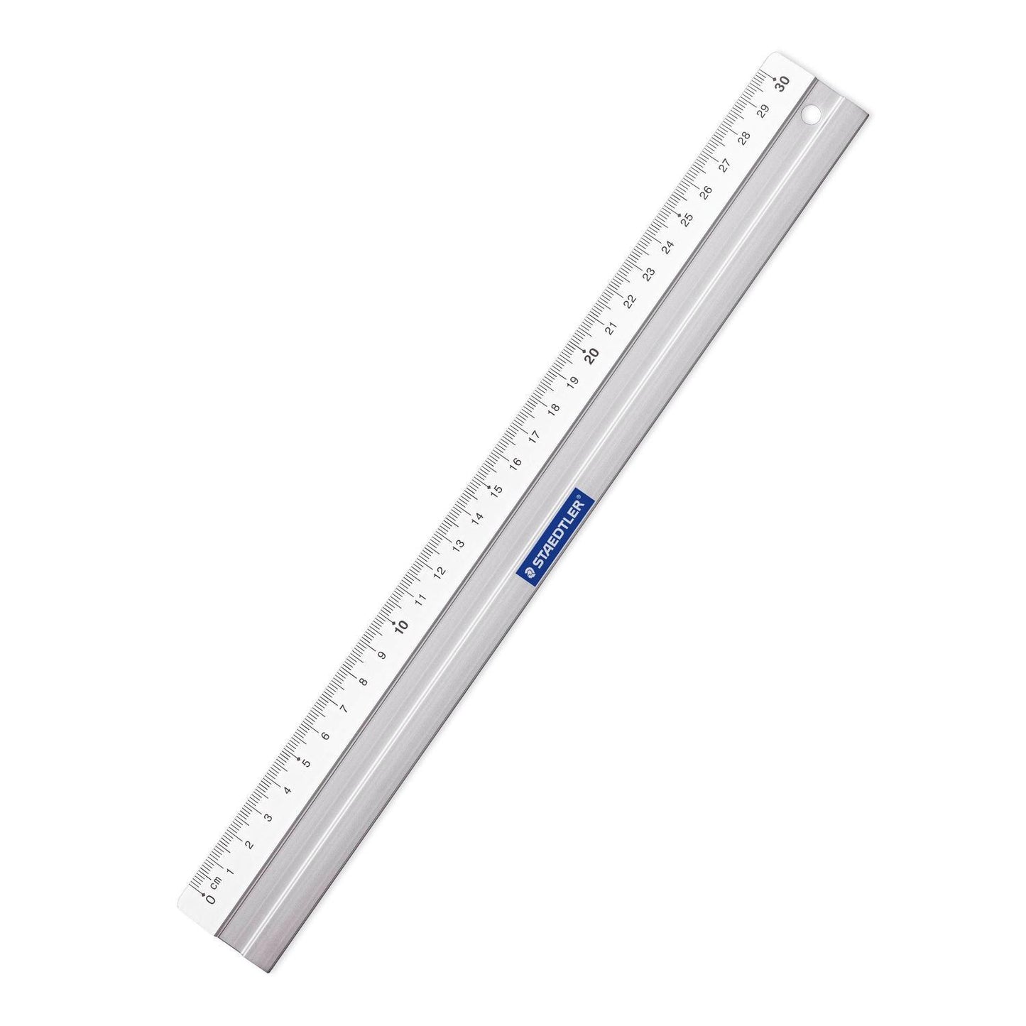 Linjal/Aluminiumlinjal/Metallinjal Staedtler, aluminium, 30cm cm/mm-gradering, med antiglid 1/fp