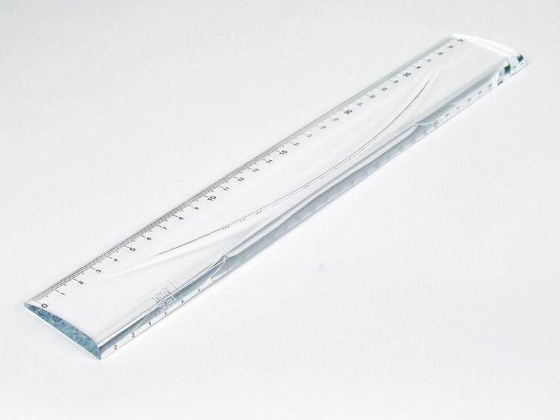 Linjal COM-906 Acrylic-line, glasklar, Klar akryl 30cm