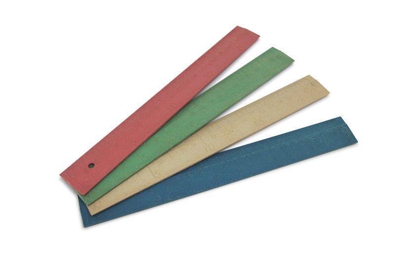 Linjal Linex Earth, återvunnet trä, 22cm cm/mm-gradering, Blå