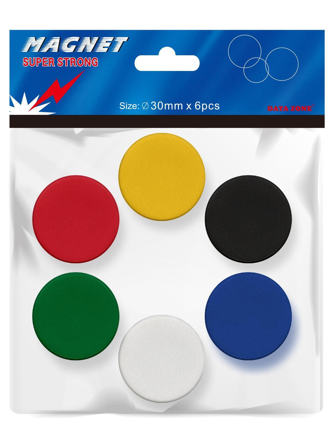 Magneter 30mm Blandade/Sorterade färger 6/fp