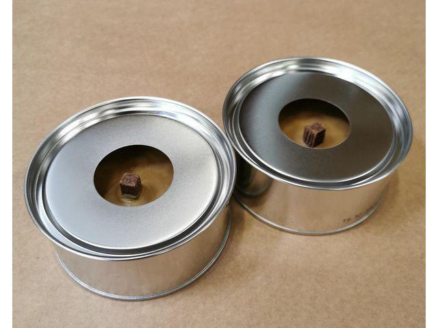 Marschaller/Utomhuslykta med lock, ca 8 timmar brinntid, 100mm i diameter, 2/fp