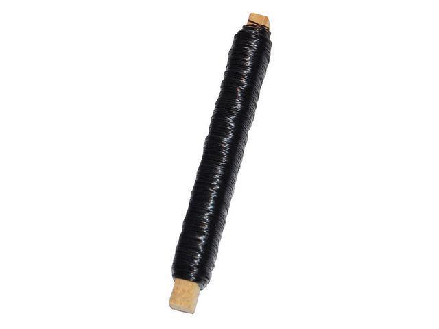 Metalltråd, 0,5mm, 50 meter, Svart