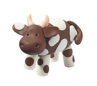 Modellera-set: Modellera Fimo Kids (8034 01), form&play, Farm (Bondgård), 4 x 42 gram