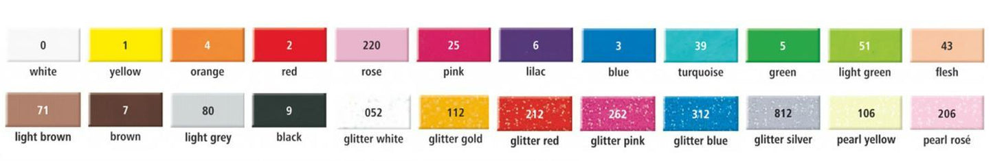 Modellera-set: Modellera Fimo Kids (8034 07), form&play, Dino (Dinosaurier), 4 x 42 gram