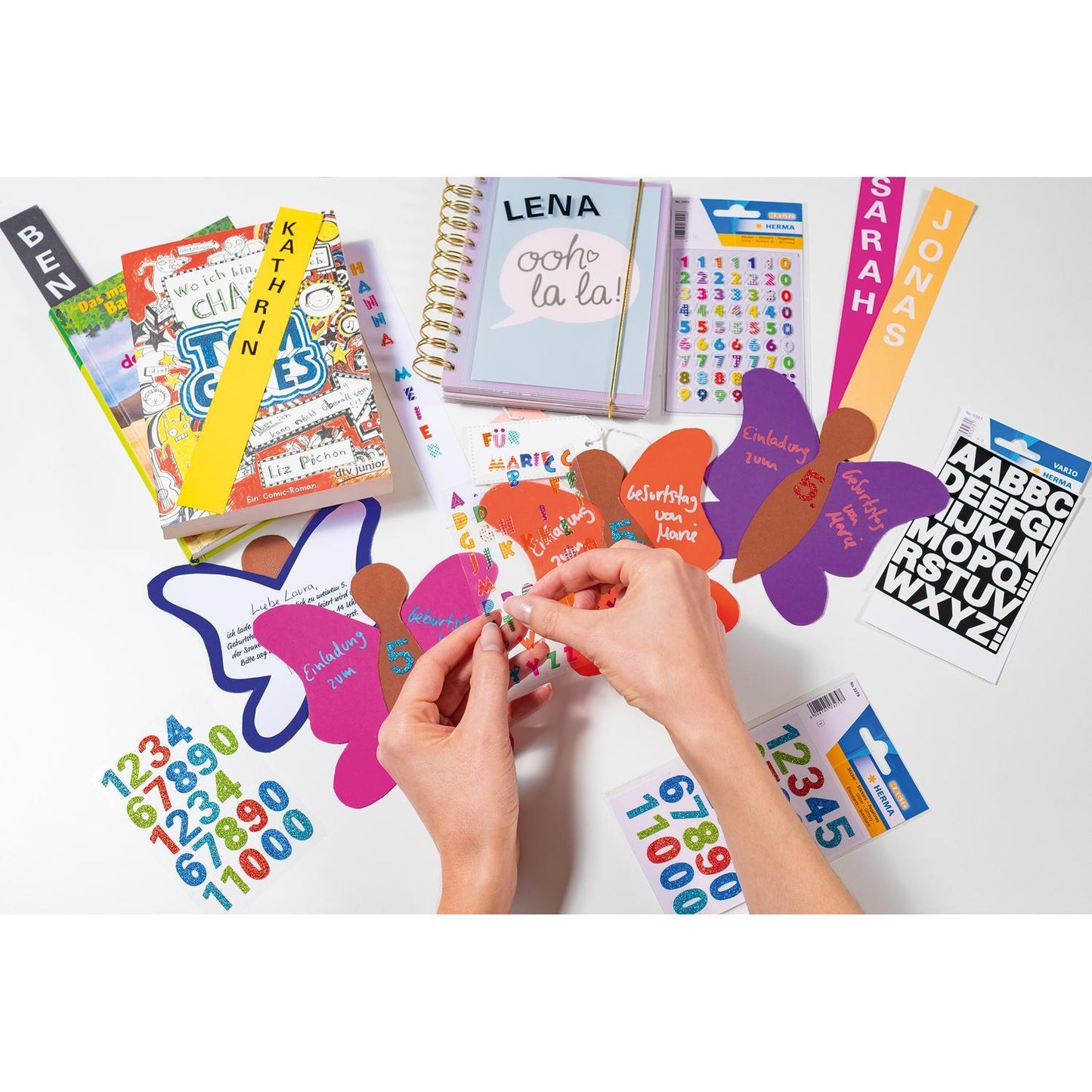 Märketikett Herma Vario 4169 Bokstäver A-Z 25mm, Vit, 2 ark/fp